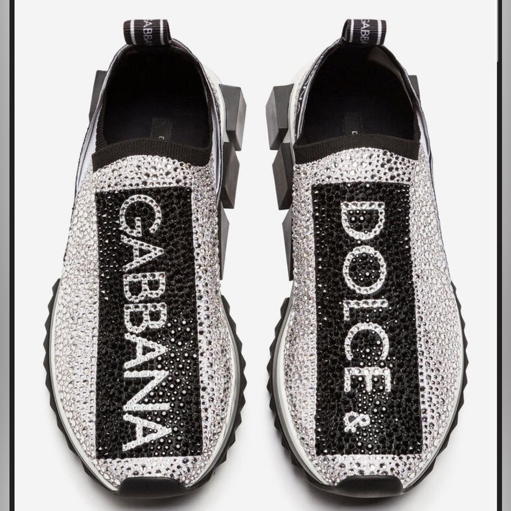 Authentic Dolce & Gabbana Rhinestone Sneakers